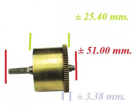 Veer trommel = Franse pendule = zonder veer =26142 - 2