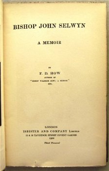 Bishop John Selwyn A Memoir 1900 How - Melanesië Pacific - 3