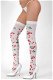 Zelfophoudende Lolita kousen met Cherry print W6282 - 1 - Thumbnail