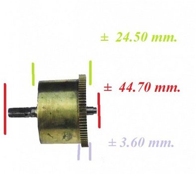 Veer trommel = Franse pendule = zonder veer =26173 - 2