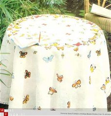 borduurpatroon 3079 tafelkleed met vlinders