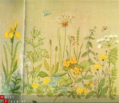 borduurpatroon 3080 schilderij met wilde planten - 1