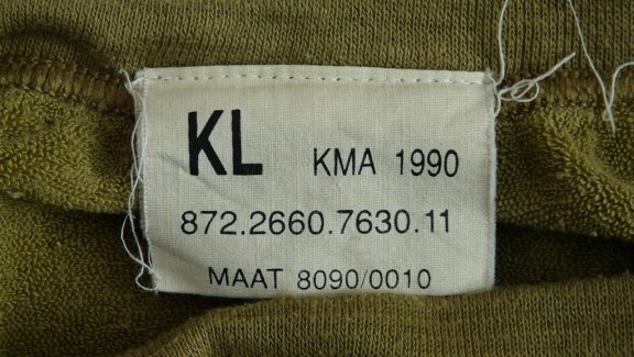 Broek, Onderbroek, Lang, Koninklijke Landmacht, maat: 8090/0010, 1990.(Nr.1) - 2