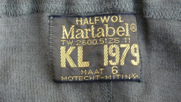 Broek, Onderbroek, Lang, Koninklijke Landmacht, maat: 6, 1979.(Nr.1) - 2