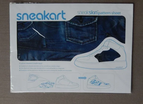 Sneaker stickers met spijkerstof design - nr. 1
