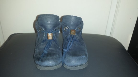 Bumper donker blauwe leren schoenen maat 25 - 2