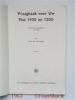 [1963]Vraagbaak voor uw FIAT 1100 en 1200, Olyslager, Kluwer - 6