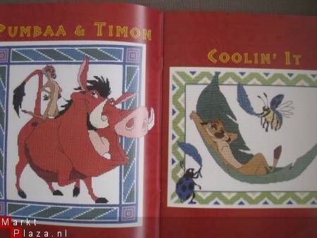 Prachtig borduurboek met kruissteekpatronen The Lion King - Afbeelding 2