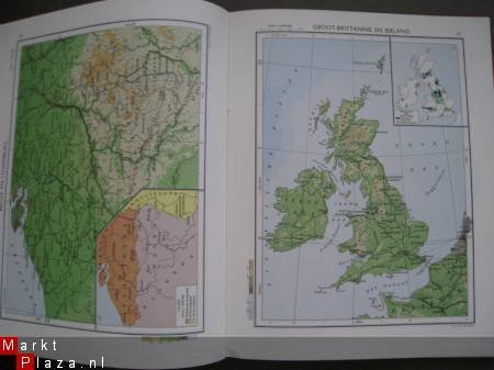 Kleine Schoolatlas der gehele aarde met platen - Afbeelding 3