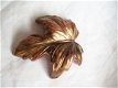broche blad bruin goud blad corsage speld - 1 - Thumbnail