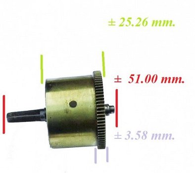 Veer trommel = Franse pendule = zonder veer =26228 - 2