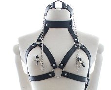 Slave Collar bondage kit met tepelklemmen tkk1