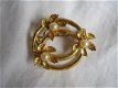 antieke broche goud met parels heel mooi handwerk - 1 - Thumbnail