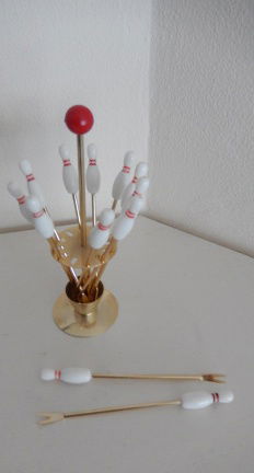 Cocktailprikkers Bowling - 12 stuks - Afbeelding 3