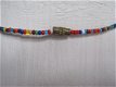 origineel hippie ketting trade beads met messing trommel slotje - 2 - Thumbnail