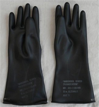 Handschoenen, NBC, Chemisch Strijdmiddelwerend, Koninklijke Landmacht, maat: 9, jaren'70/'80.(Nr.2) - 1