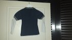 Pointer dubbel mouw shirt blauw wit maat 110/116 - 4 - Thumbnail