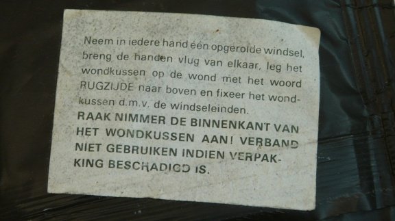 Verband Pakje, Snelverband, 18x10cm, Koninklijke Landmacht, 1980.(Nr.1) - 3