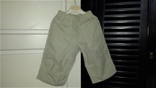 Benetton beige 3/4 zomer broek maat 116/122 zgan