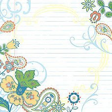 NIEUW vel glossy glitter papier Whimsy 1 Paisley Journal van DCWV