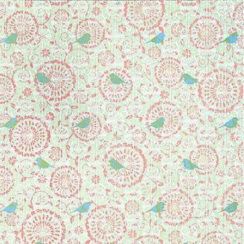 NIEUW vel glossy glitter scrappapier Whimsy 8 Bird Circles van DCWV - 1