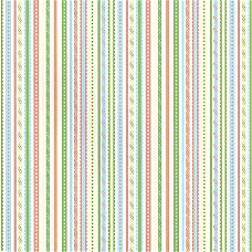 NIEUW vel scrappapier Whimsy 11 Stitched Stripes van DCWV