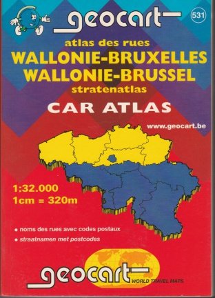 Geocart stratenatlas Wallonie-Brussel car atlas - nr. 1
