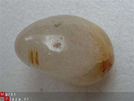 # 12 Rutiel kwarts Rutil quartz Knuffelsteen Trommelsteen - 1