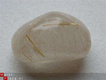 # 11 Rutiel kwarts Rutil quartz Knuffelsteen Trommelsteen - 1