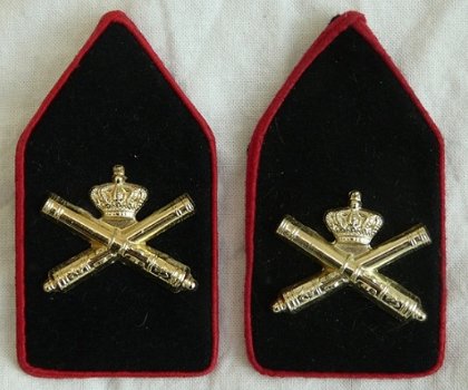 Kraagspiegels / Emblemen DT, Korps Veldartillerie, Koninklijke Landmacht.(Nr.1) - 1