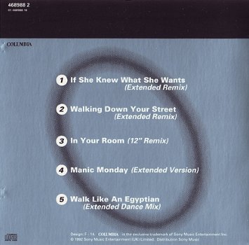 CD Maxi Single The Bangles ‎– Twelve Inch Mixes - 2