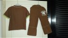 Salty Dog zomer set bruine broek en shirt maat 104/110 - 4 - Thumbnail