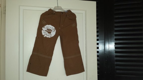 Salty Dog zomer set bruine broek en shirt maat 104/110 - 6
