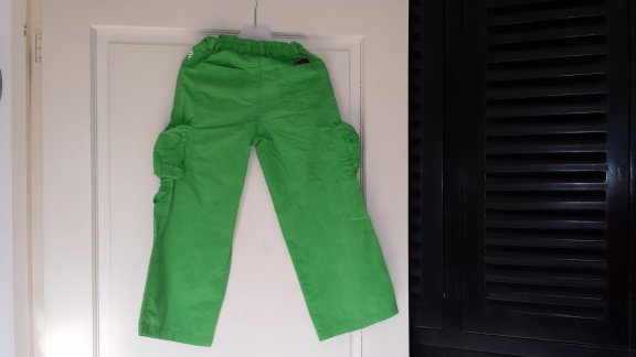 Pointer groen blauwe zomer set broek en poloshirt maat 116 - 7