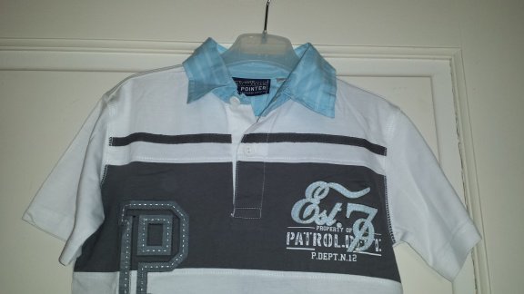 Pointer licht blauwe blouse polo maat 110/116 nieuw - 1