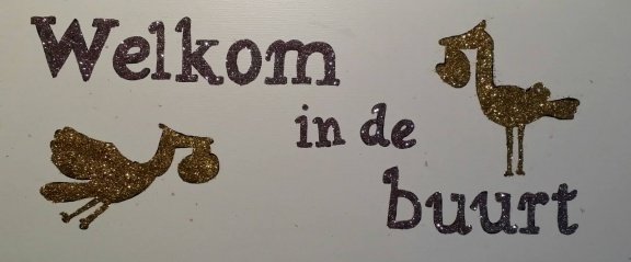 Geboortebord Ooievaar Jeroentje en Baby Suzie met GRATIS extra's. Ook andere leuke geboorteborden. - Afbeelding 6