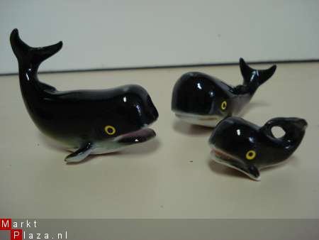 Bone China Japan porseleinen walvissen mini set 3 stuks - 1
