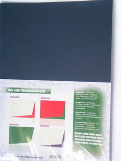 duo color paper A5 blue / ivory