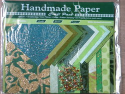 Handmade paper green 1