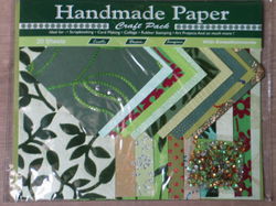 Handmade paper green 3