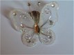 fabric butterfly with strass white - 1 - Thumbnail
