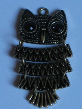 Bronze owl de luxe. 5 centimeter - 1