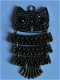 Bronze owl de luxe. 5 centimeter - 1 - Thumbnail