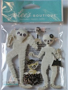 jolee's boutique black&white wrapped mummies