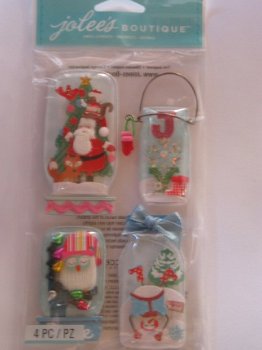 Jolee's boutique XL holiday snowglobe jars - 1