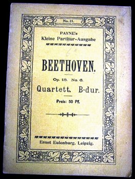 Beethoven Strijkkw Nr.6 in Bes groot, opus 18/6,ca.1911,gst - 1