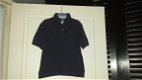 Tommy Hilfiger donker blauwe zomer polo met lichtblauw gestreept kraagje maat - 1 - Thumbnail