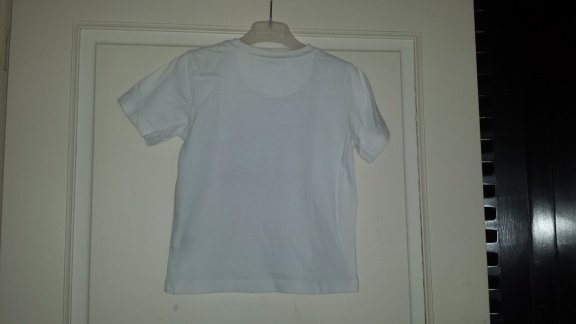 Gaastra wit zomer shirt met grote blauwe print maat 116 - 3