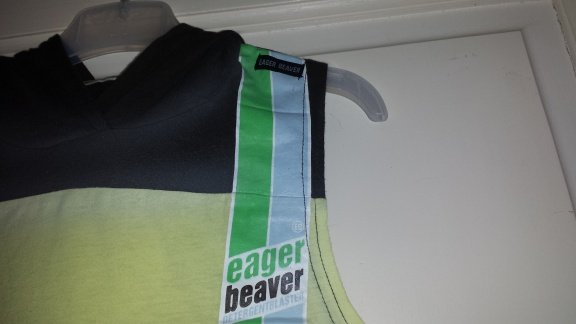 Eager Beaver capuchon hemd shirtje topje maat 116 nieuw - 4