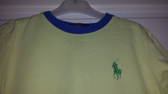 Polo Ralph Lauren licht geel zomer shirt maat 116 - 2